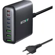 Blitzwolf lādētājs Bw-S26 250W tīkla Melns Sieciowa czarna