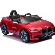 Bmw i4 ar akumulatoru darbināms auto bērniem Sarkans Slow Start Eva Eko āda Audio Led Tālvadības pults Autko na akumulator dla dzieci Czerwony Wolny Pilot