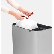 Brabantia atkritumu tvertne otrreizējai pārstrādei ar pogu sudrabu 31 62 27 Kosz na do segregacji przycisk srebrny