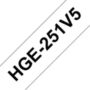 Brother 5X Hg251 lentes kasete 24Mmx8M balts melns lamināts priekš P-Touch P500Pc 9700Pc 9800Pcn Rl700S Hge251V5 Tape cassette white black laminate for