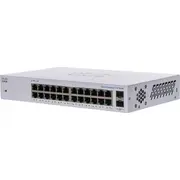 Cisco slēdzis Cbs110-24T. 24Xgbe Rj45. 2Xsfp Kombinēts ar 2 Gbe. bez ventilatora Refresh Switch combo with fanless