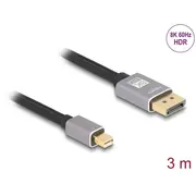 Delock 81093 Displayport kabelis 3 m Mini pelēks Kabel Szary