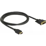 Delock Hdmi kabelis  Dvi-D melns 85656 Kabel 5M czarny