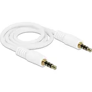 Delock kabelis Jack 3.5 mm mm. 0.5 m balts 83439 Kabel 3.5Mm 0.5M