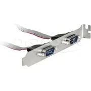 Delock Ligzda Com 9PinDb9M x2 siksnas 89268 Gniazdo na