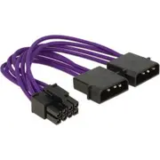 Delock Molex Atx/Eps violeta 83703 X2 8-Pin. 0.15M. Fioletowy