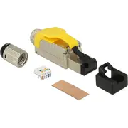 Delock Rj45 spraudnis samontēts. Cat6A metāla apdare. Wtyk konfekcjonowany. Metall