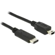 Delock Usb kabelis Usb-C  melns 83603 Kabel Usb-C miniUSB Czarny