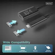 Digitus Usb-C Usb kabelis 5 m melns Da-73112 Kabel Czarny