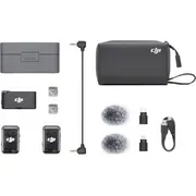 Dji Mic 2 2Tx 1Rx bezvadu mikrofonu sistēma uzlādes futrālis System bezprzewodowych etui mAh