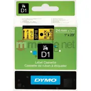 Dymo D1 Etiķete 24Mmx7M Melns/Dzeltens S0720980 Etykieta