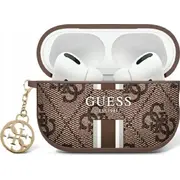 Guess Gua2P4Rpsw Airpods 1/2 vāciņš brūns/brūns 4G apdrukātu svītru šarms Cover brown/brown Printed Stripes Charm