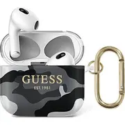 Guess Gua3Ucamg Camo Collection aizsargmaciņš Airpods 3 melnbalts Etui ochronne do