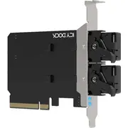 Icydock adapteris 2X M.2 Nvme uz Pcie 4.0 x8 kartes bifurkācija Adapter to card bifurcation