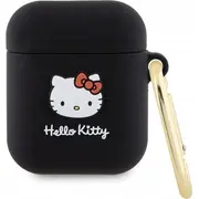 Iegūšana Hello Kitty Hka23Dkhsk Airpods 1/2 vāciņš melns/melns silikona 3D Head Sourcing cover black/black Silicone