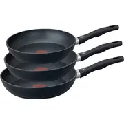 Iestatiet 3 pannas ar 20/24/28 cm termo sensora mg mājas indukcijai Zestaw patelnie czujnikiem temperatury Thermo Sensor Mg Home na