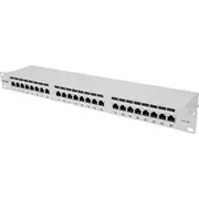 Intellinet tīkla risinājumi 24 portu Cat6A patchpanel Ftp 1He pelēks Network Solutions 24-Port Patchpanel grau