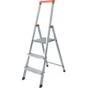 Krause Solidy brīvi stāvošas vienpusējas alumīnija trīspakāpju kāpnes 126214 Drabina jednostronna aluminiowa stopniowa