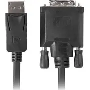 Lanberg Displayport kabelis-DVI-D 1M Czarny Ca-Dpdv-10Cu-0010-Bk Kabel Dvi-D czarny