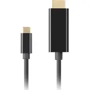 Lanberg Usb-C  Hdmi kabelis melns Ca-Cmhd-10Cu-0018-Bk Kabel Usb Usb-C Czarny