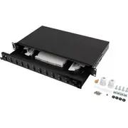 Lanberga šķiedru vāciņi Konwerter Lanberg 12Xsc Duplex 12Xlc Quad Rack 19 1U Czarna akcesoria