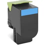 Lexmark 80C2Xce ciāna tonera oriģināls Toner Cyan