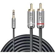 Lindy Jack 3.5 mm Rca Cinch x2 kabelis 10 m sudraba 35337 Kabel 3.5Mm 10M srebrny