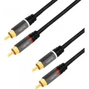 Logilink Rca Cinch x2 kabelis melns Ca1207 Kabel 5M czarny