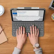 Logitech Slim Folio Grey Bluetooth Qwertz Swiss Szary