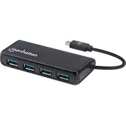 Manhetenas 164924 Hub Usb Manhattan 4X Usb-A