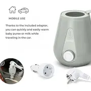 Nuvita DomAuto pudeļu sildītājs. komplektā auto adapteris. Sage Green Podgrzewacz do butelek DomAuto. adapter samochodowy zestawie.