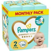 Pampers Autiņbiksītes Premium Care 2 Mini 2. 4-8 kg. 224 Pieluchy