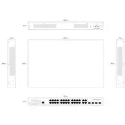 Pārvaldīts slānis 2 slēdzis. 24 Managed Layer Switch.