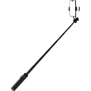 Pašbildes nūja Hurtel Selfie stick Wc12Yds teleskopiskais statīvs alumīnija sakausējums ar dubultu gaismu un tālruņa turētāju  melns Teleskopowy tripod 1.3M ze stopu aluminium uchwytem na telefon czarny