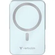 Powerbank verbatim lādiņš n Go ar magnētisko bezvadu zilo bāzi 32266 Verbatim Charge 10000Mah Magnetic Wireless niebieski
