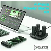 Promate Deltapack akumulatora komplekts 4X 5000Mah Usb-C Pd 20W Lightning Battery Set