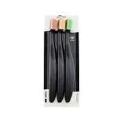 Promis zobu birste Mīksta 3 gab. Melna Toothbrush Soft Szczoteczka do 3Szt Black
