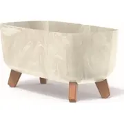 Puķu pods uz kājām Cream Gracia Case Concrete Effect Dgcl400E-Cy700 Prosperplast Doniczka Na Kremowa Beton