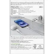 Puro proprite prolite lādētājs 20W Usb-A Usb-C Cable-Usb-C Sieciowa Prolite kabel 1.2M