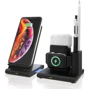 Realpower Chargeair Connect lādētājs viedtālrunis. viedpulkstenis. planšetdators melns Usb bezvadu uzlāde iekšējais Smartfon. Smartwatch. Tablet Czarny Bezprzewodowe