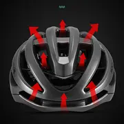 Rockbros Hc-58Bk-L veloķivere 58-61 cm melna un pelēka Kask rowerowy czarno-szary