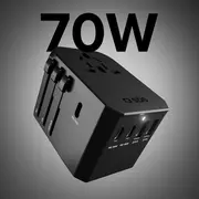Sbs Gan Universal Travel Adapter 70 Melna Ladetajs universal travel adapter melna