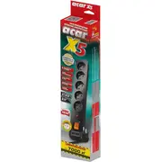 Strāvas sloksne Acar X5 pārsprieguma aizsargs 5 ligzdas 3 m melns W0180 Listwa gniazd czarna