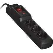 Strāvas sloksne Activejet Combo ar 3 ligzdām. 1.5 m melna Listwa gniazd czarna