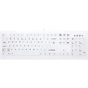 Tastatūra Cherry Ak-C8100F-U1-W/Us Usb Qwerty tastatūra Asv angļu baltā Klawiatura klawiatura Us English
