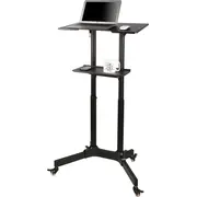 Techly Universal mobilā galda prezentāciju galds melns Ica-Tb Tpm-1Bk Uniwersalne mobilne biurko stolik prezentacyjny czarny