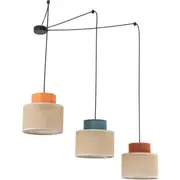 Tk apgaismojuma duets 3140 karājas lampas pārkare E27 Juta/Multikolor Lighting Duo lampa zwis 3X15W juta/multikolor
