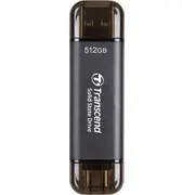 Transcend Esd310C ārējais Ssd diskdzinis. melns Ts512Gesd310C Dysk 512Gb Czarny