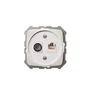 Tv/Datu ligzda Itvkl-1-01 Rj45 Cat. wh Tv/Data Socket Kat.6E Wh