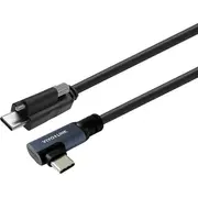 Usb Usb-C Vivolink Cable-Usb-C 1.5 m melns līdz leņķiskais kabelis Kabel Czarny to Angled Cable